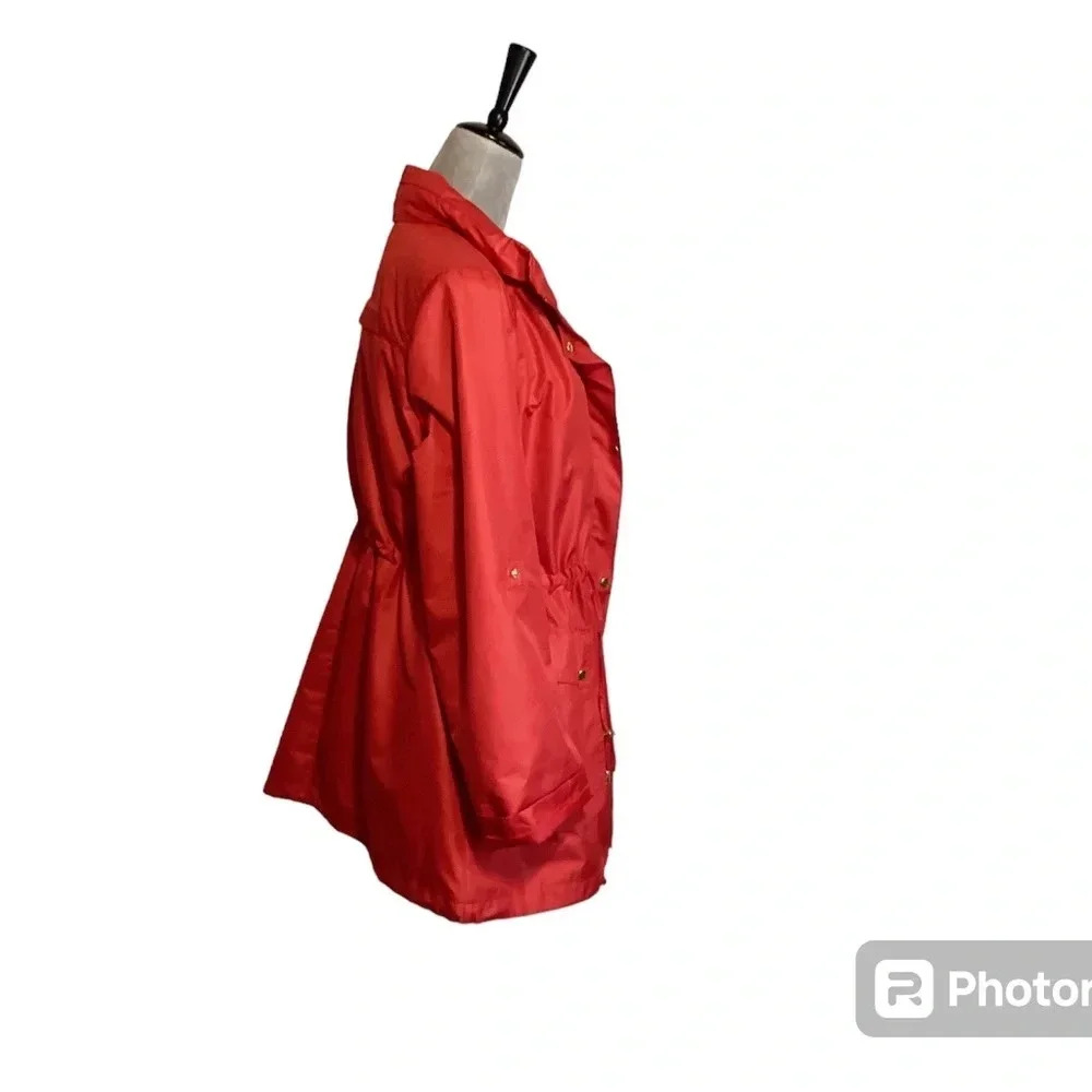 Centigrade outerwear SZ L red windbreaker hooded classic lightweight #509 - Picture 3 of 9
